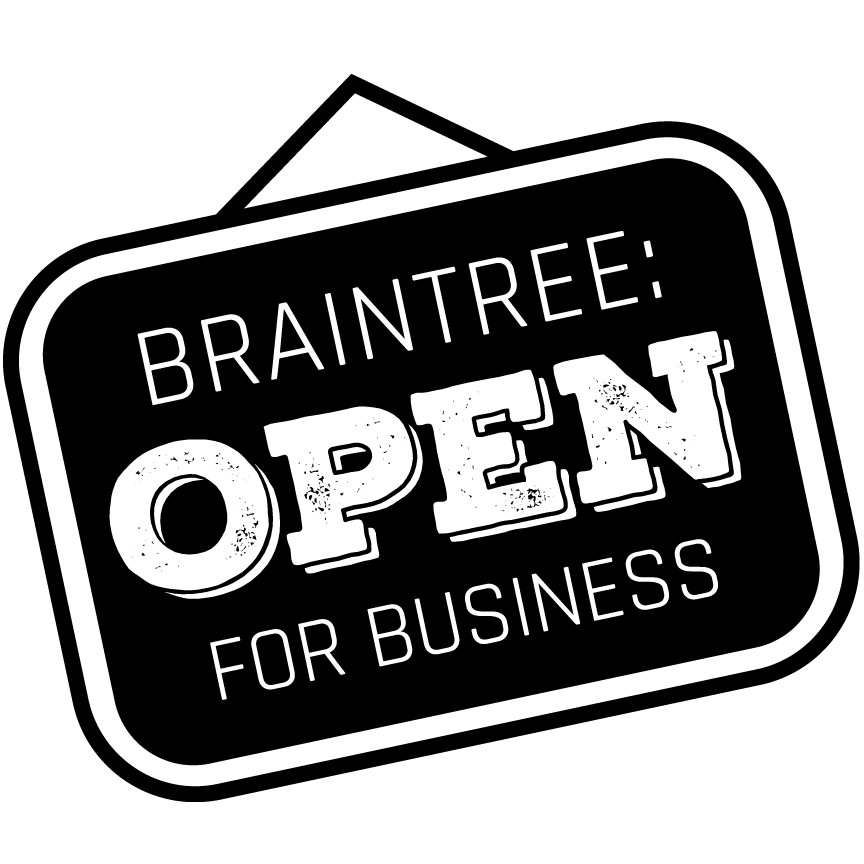 Braintree Open For Business Logo Black