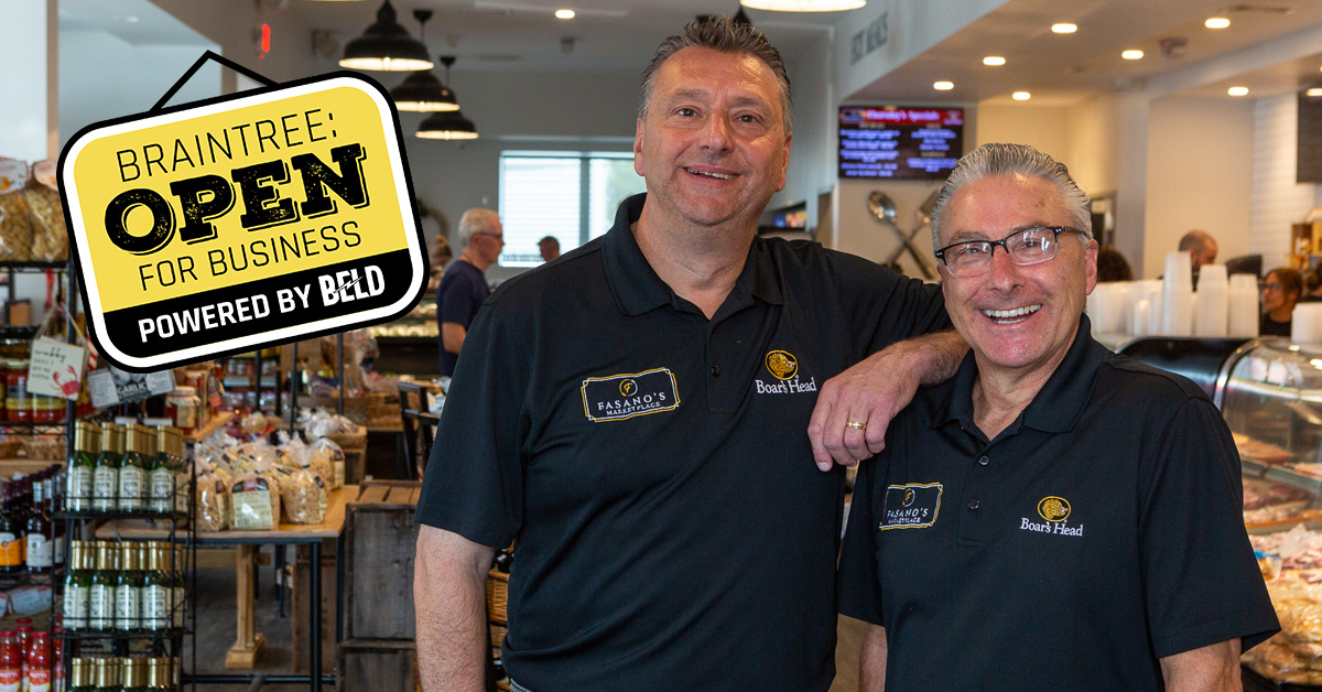 David (left) and Ralph Fasano are brothers and the co-owners of Fasano's Marketplace in Braintree. (Photo: Mark Hunt)